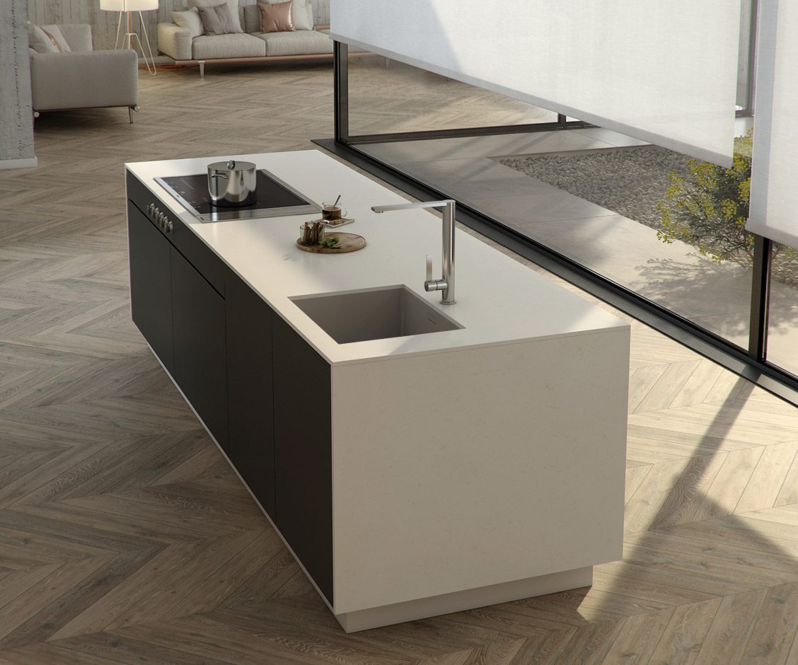 Silestone® Miami Vena aus der Nebula-Serie. Bildquelle: Cosentino