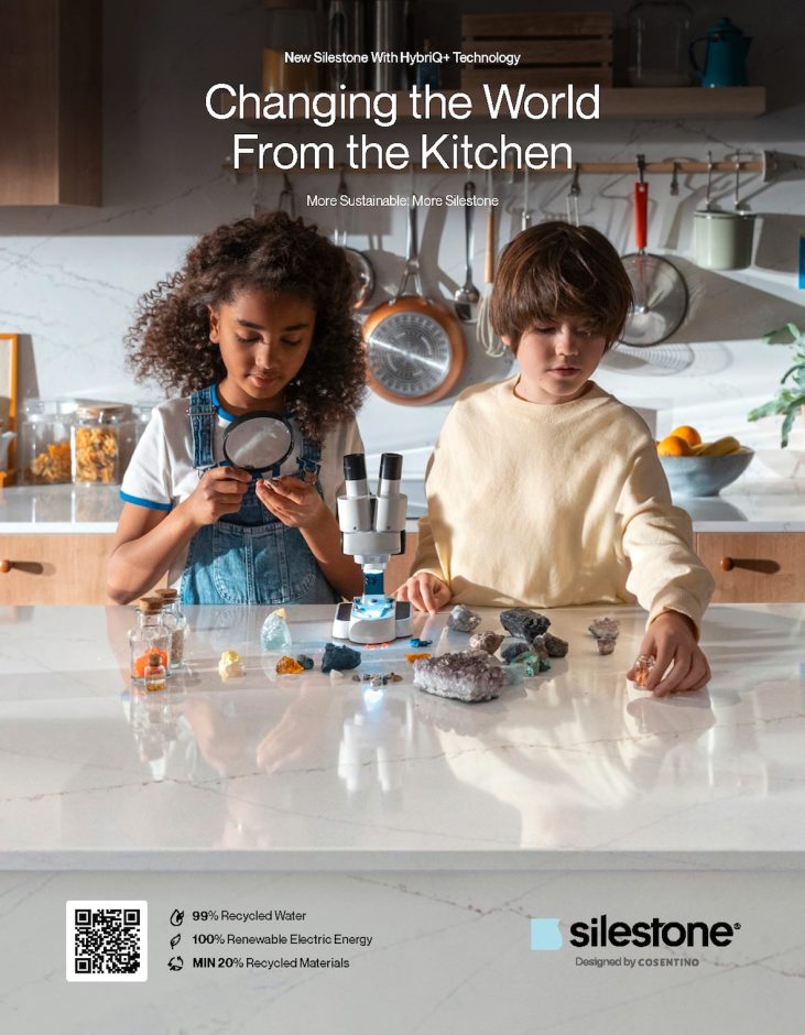 „Changing the World From the Kitchen“ ist die neue Kampagne für das besonders nachhaltig formulierte und produzierte Silestone®. Quelle: Cosentino