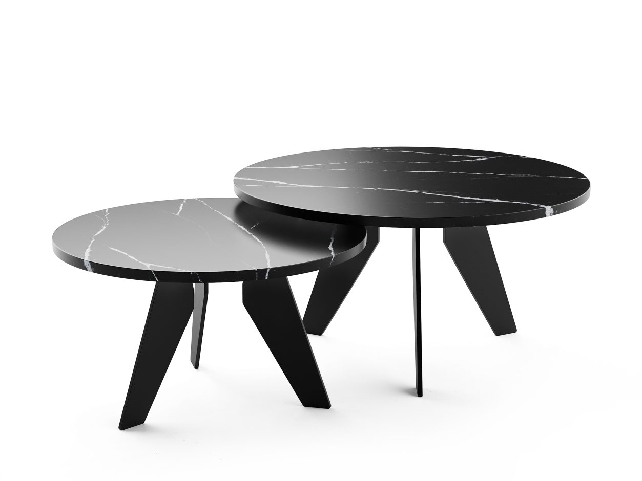 Die junge Möbel-Marke One House nutzt Oberflächen aus Silestone® Eternal Marquina für den Hoogland Coffee Table. Bild: One House.